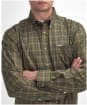 Men's Barbour Sporting Tattersall Shirt - Long Sleeve - Mid Olive