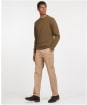 Men's Barbour Patch Crew Neck Lambswool Sweater - Willow Green