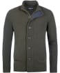 Men's Barbour Patch Zip Through Sweater - Seaweed