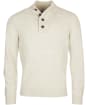 Men's Barbour Patch Half Button Lambswool Sweater - Pearl