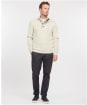 Men's Barbour Patch Half Button Lambswool Sweater - Pearl