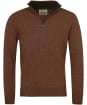 Men's Barbour Nelson Half Zip Sweater - Dark Sand