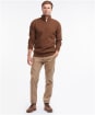 Men's Barbour Nelson Half Zip Sweater - Dark Sand