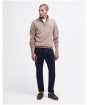 Men's Barbour Nelson Half Zip Sweater - Stone