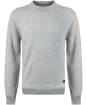 Men's Barbour Patch Crew Neck Lambswool Sweater - Light Grey Marl