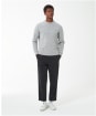 Men's Barbour Patch Crew Neck Lambswool Sweater - Light Grey Marl