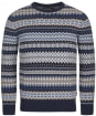 Men's Barbour Case Fairisle Crew Neck Jumper - Midnight