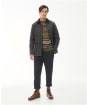 Men's Barbour Checked Heritage Liddesdale Quilted Jacket - Olive