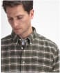 Men's Barbour Bowburn Regular Fit Shirt - Olive Marl