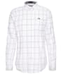 Men's Barbour Acorn Long Sleeve Tailored Fit Cotton Shirt - Whisper White