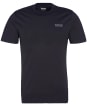 Men's Barbour International Small Logo Tee - BLACK/PEWTER 2