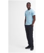 Men's Barbour International Small Logo Tee - Concrete Blue