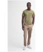 Men's Barbour International Small Logo Tee - Bleached Olive