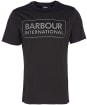 Men's Barbour International Essential Large Logo T-Shirt - Black / Pewter