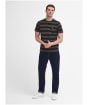 Men's Barbour Boldron Stripe T-Shirt - Black