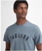 Men's Barbour Ancroft Tartan Cotton T-Shirt - Mid Grey Marl