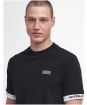 Men's Barbour International Heim Short Sleeve Cotton T-Shirt - Black