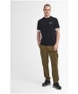 Men's Barbour International Heim Short Sleeve Cotton T-Shirt - Black