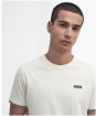 Men's Barbour International Philip Tipped Cuff Cotton T-Shirt - Whisper White