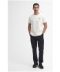 Men's Barbour International Philip Tipped Cuff Cotton T-Shirt - Whisper White