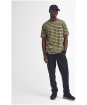 Men's Barbour International Bernie Stripe Cotton T-Shirt - Bleached Olive