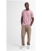 Men's Barbour International Bernie Stripe Cotton T-Shirt - Granite Pink