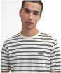 Men's Barbour International Bernie Stripe Cotton T-Shirt - Whisper White