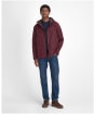 Men's Barbour Hooded Domus Waterproof Jacket - Bordeaux