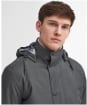 Men's Barbour Chelsea Mac Waterproof Jacket - CHARCOAL/BLUE GR