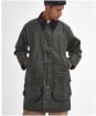 Men's Barbour Border Waxed Jacket - Archive Olive