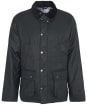 Men's Barbour Ambleside Waxed Jacket - BLACK/BLUE GRANI