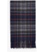 Barbour New Check Tartan Scarf - Navy / Dark Ginger