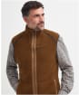 Men's Barbour Langdale Fleece Gilet - Rust Brown