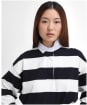 Women's Barbour Marsden Oversized Rugby Top - Navy Stripe