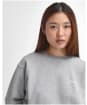 Women's Barbour Bede Oversized Crew Sweatshirt - Light Grey Marl