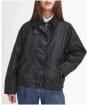 Women's Barbour Womens Transport Waxed Jacket - Black / Modern Tartan