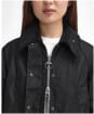 Women's Barbour Womens Bedale Waxed Jacket - Black / Modern Tartan