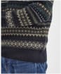 Men's Barbour Case Fairisle Crew Neck Jumper - Black Marl