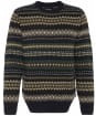 Men's Barbour Case Fairisle Crew Neck Jumper - Black Marl