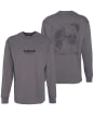 Men's Barbour International Long Sleeve Mapped Print Oversized T-Shirt - Plum Grey