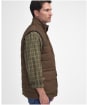 Men's Barbour Bradford Tattersall Puffer Gilet - Dark Sand