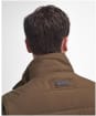 Men's Barbour Bradford Tattersall Puffer Gilet - Dark Sand