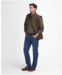 Men's Barbour Bradford Tattersall Puffer Gilet - Dark Sand