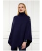 Women's Holland Cooper Roll Neck Knitted Cape - Ink Navy