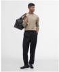 Men's Barbour Pima Cotton Crew Neck Sweater - Green Slate
