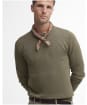 Men's Barbour Pima Cotton Crew Neck Sweater - Vintage Khaki