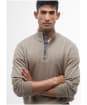 Men’s Barbour Cotton Half Zip Sweater - Green Slate
