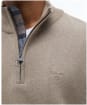 Men’s Barbour Cotton Half Zip Sweater - Green Slate