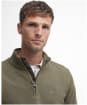 Men’s Barbour Cotton Half Zip Sweater - Vintage Khaki