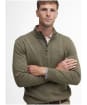 Men’s Barbour Cotton Half Zip Sweater - Vintage Khaki